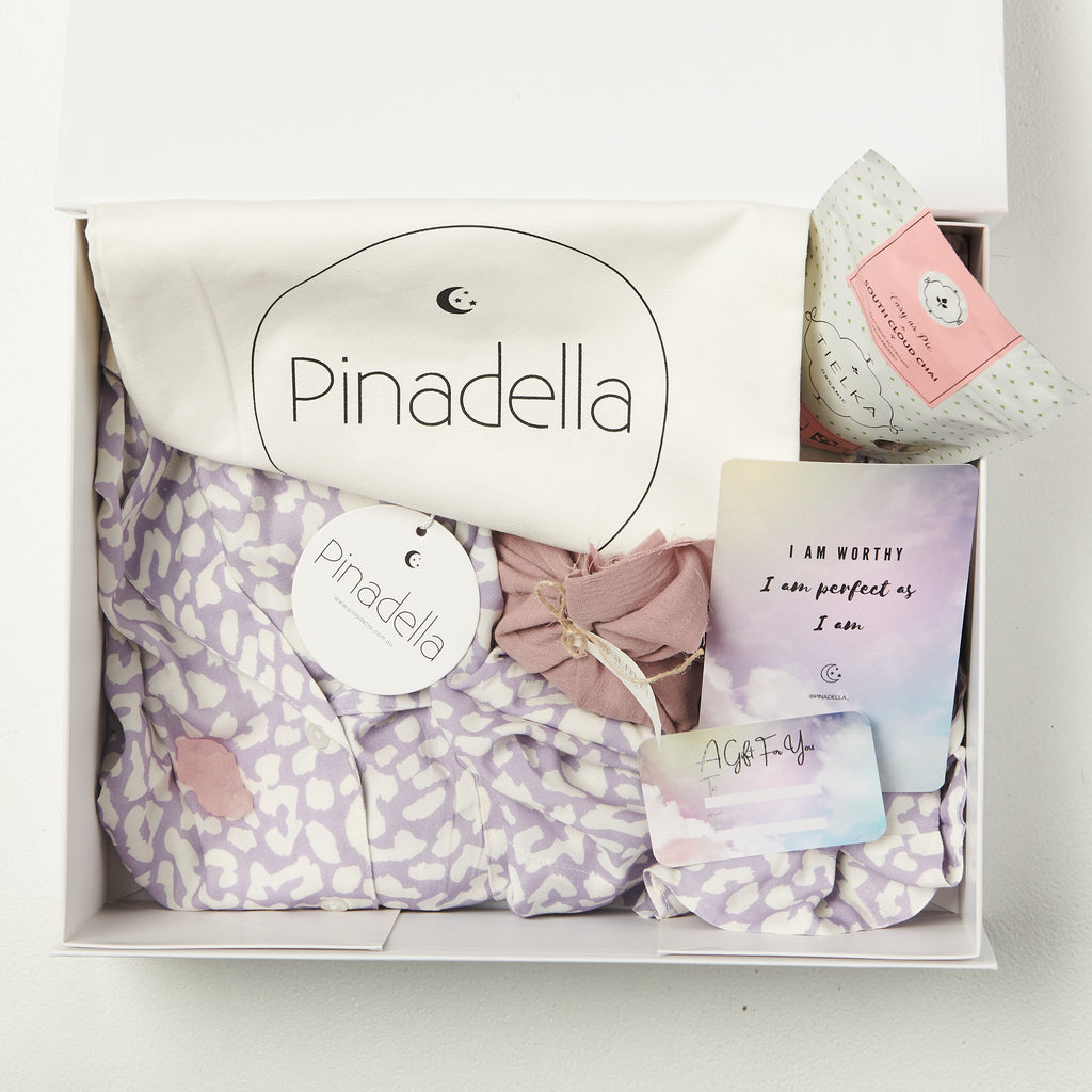 Gift Box Lilac Leopard Pyjamas 
