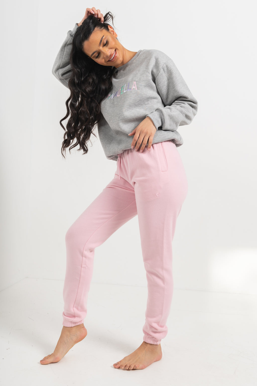 Ella Embroidered Trackpant Pink 